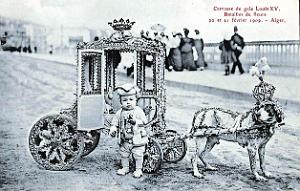 ALGER - BATAILLE DE FLEURS - CARROSSE DE GALA LOUIS XV - FEVRIER 1910